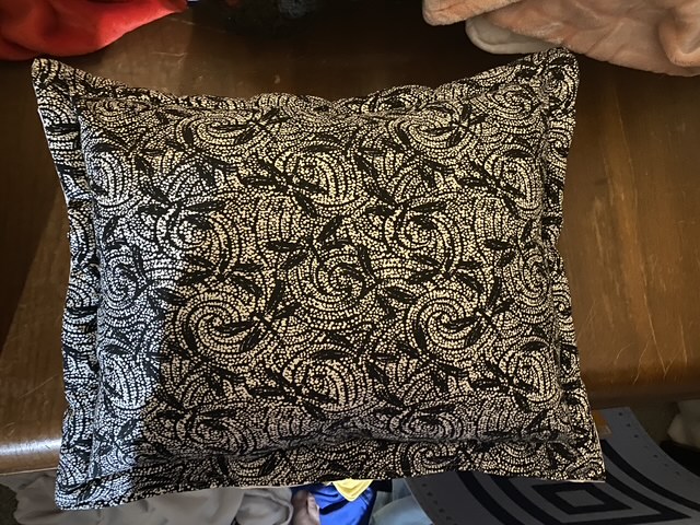A pillow with dragonflys on it